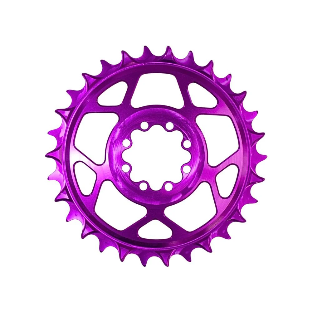 5DEV Chainring - T-Type SRAM 8-Bolt Chainring - 3mm Offset - 32T - Purple - Image 2