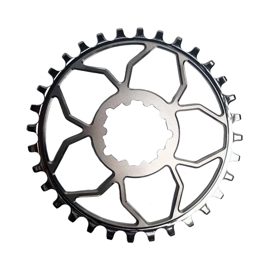 5Dev Titanium 3-Bolt Chainring - 3mm Offset - 30T - Raw/Silver