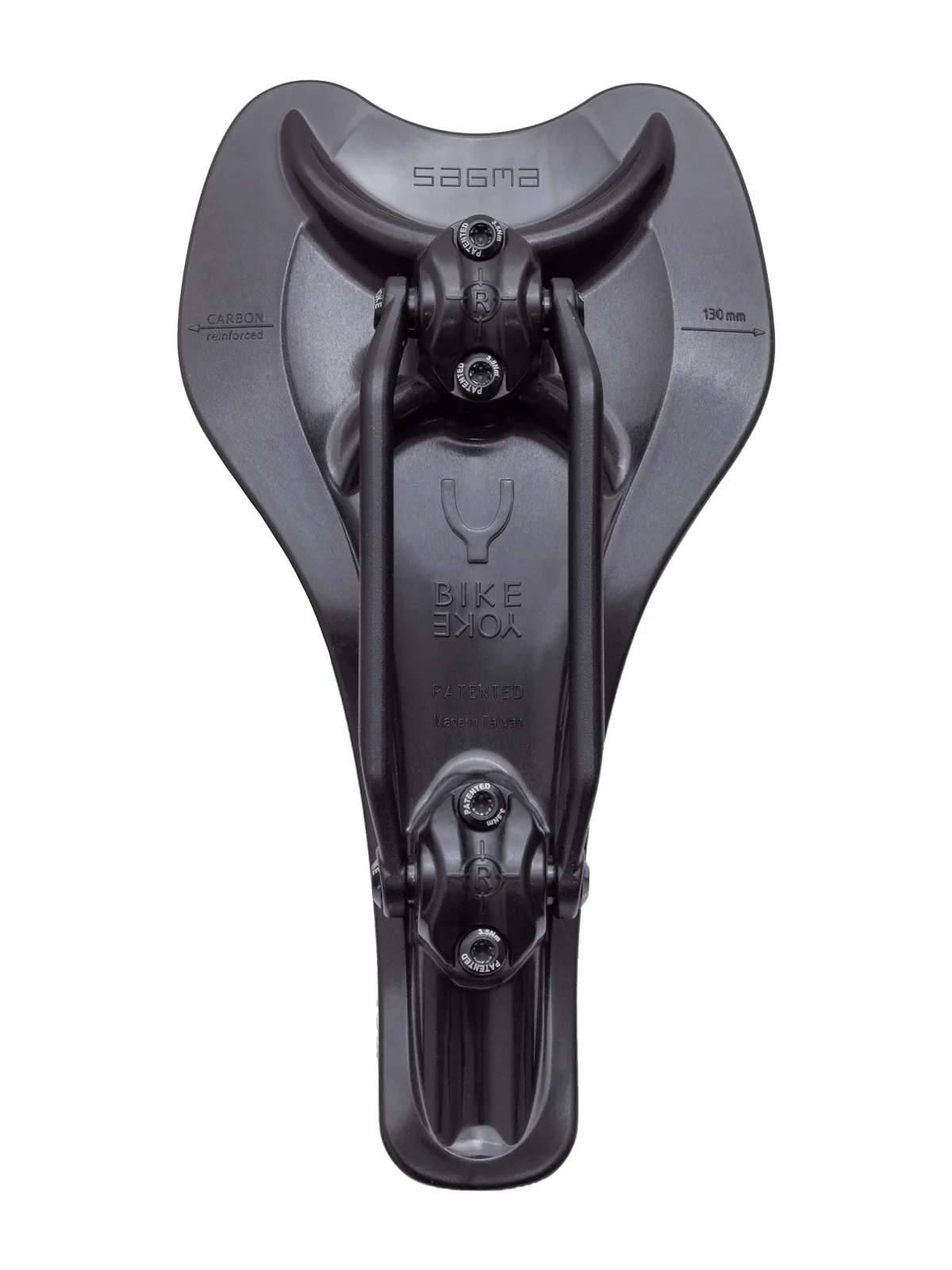 Bike Yoke Sagma 3D Saddle 130 - Black - Image 4