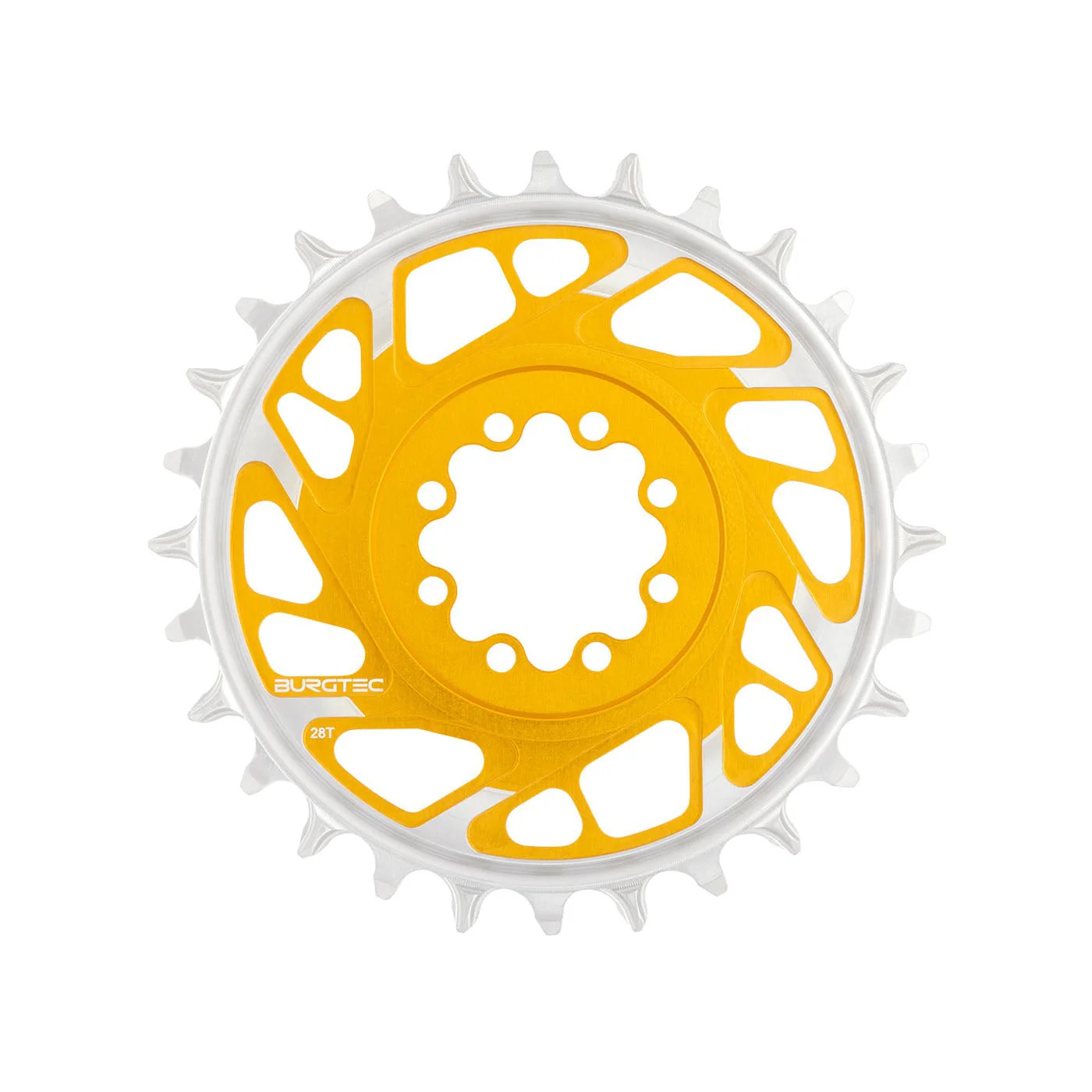 Burgtec T-Type Chainring - 28t - SRAM 8-Bolt - Gold