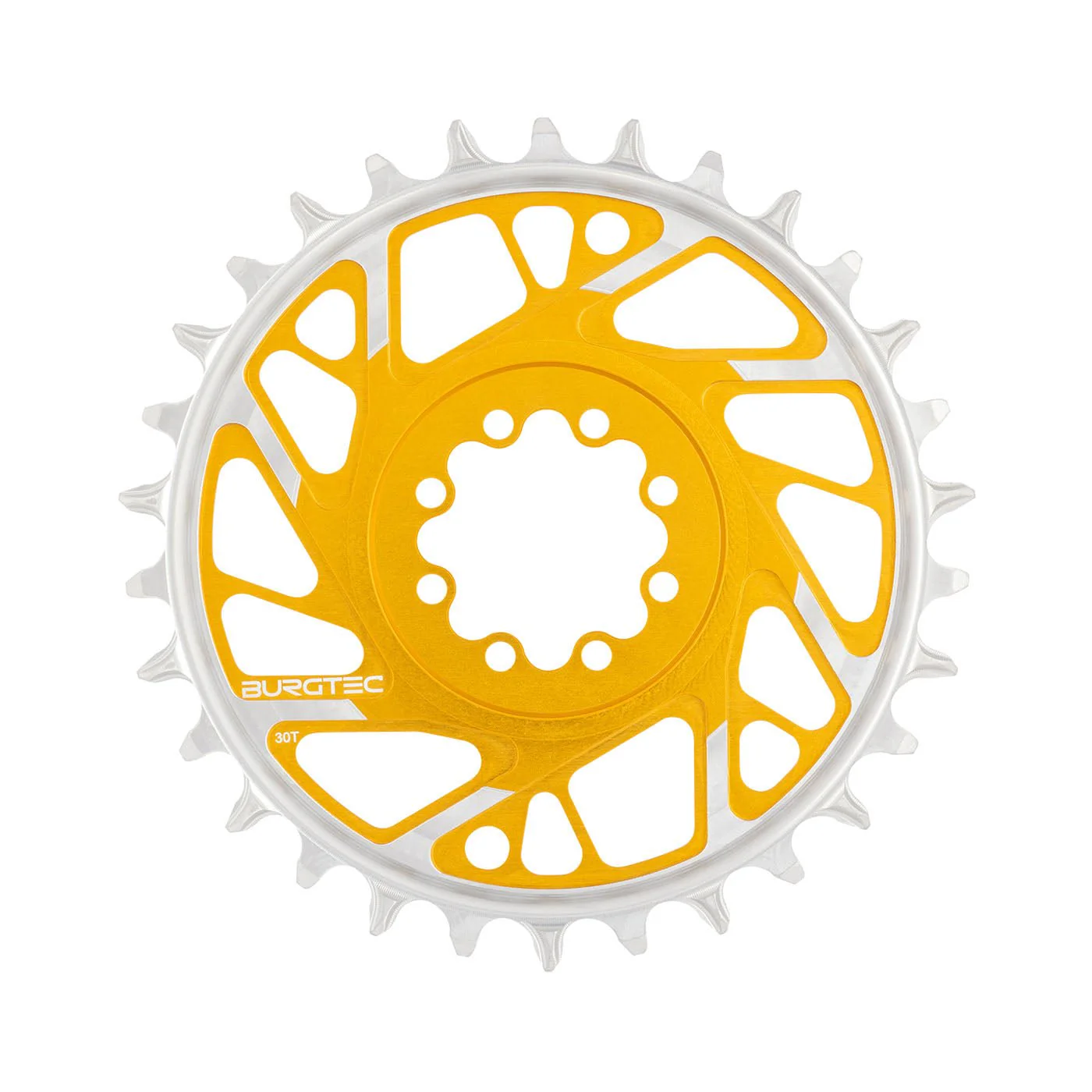 Burgtec T-Type Chainring - 30t - SRAM 8-Bolt - Gold