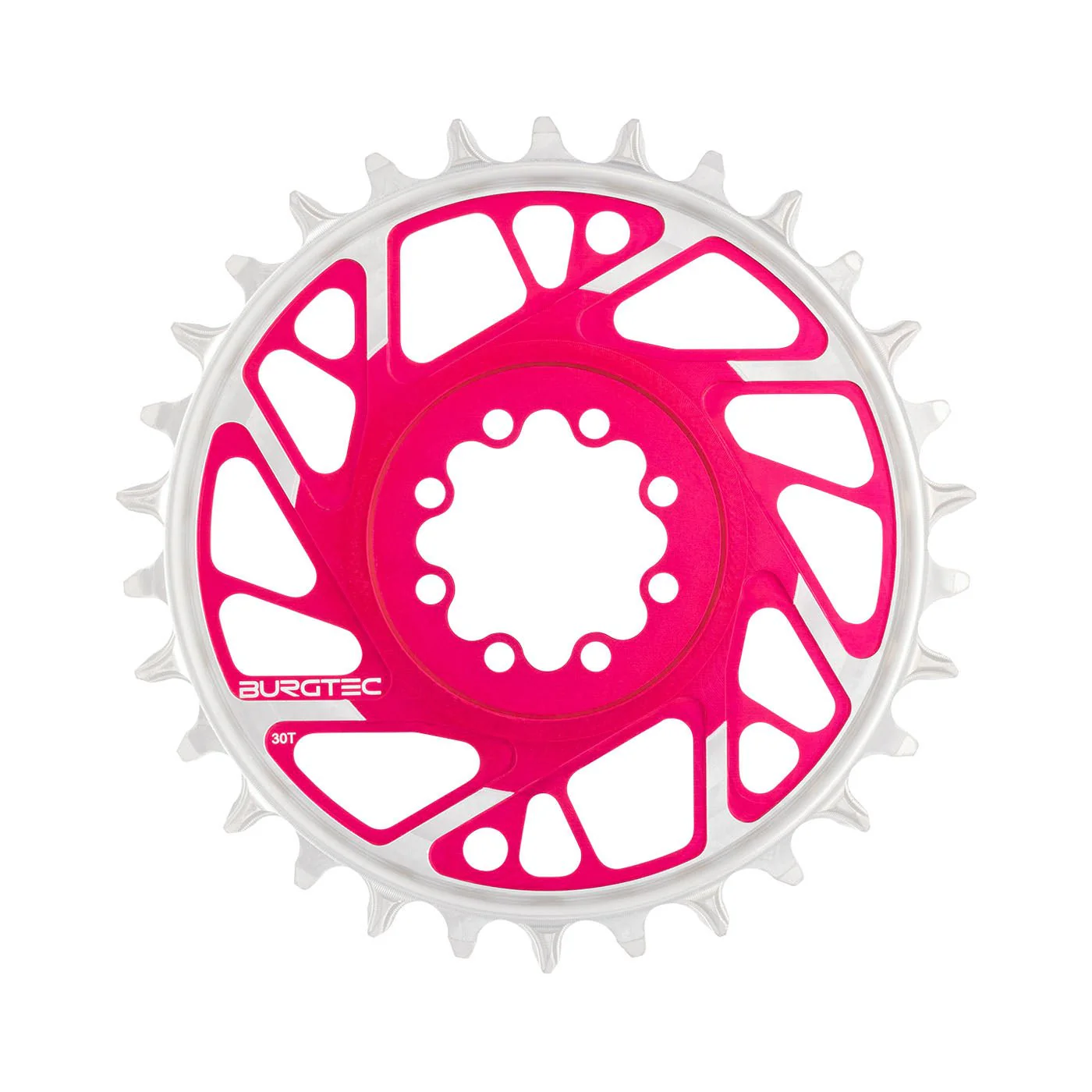 Burgtec T-Type Chainring - 30t - SRAM 8-Bolt - Pink