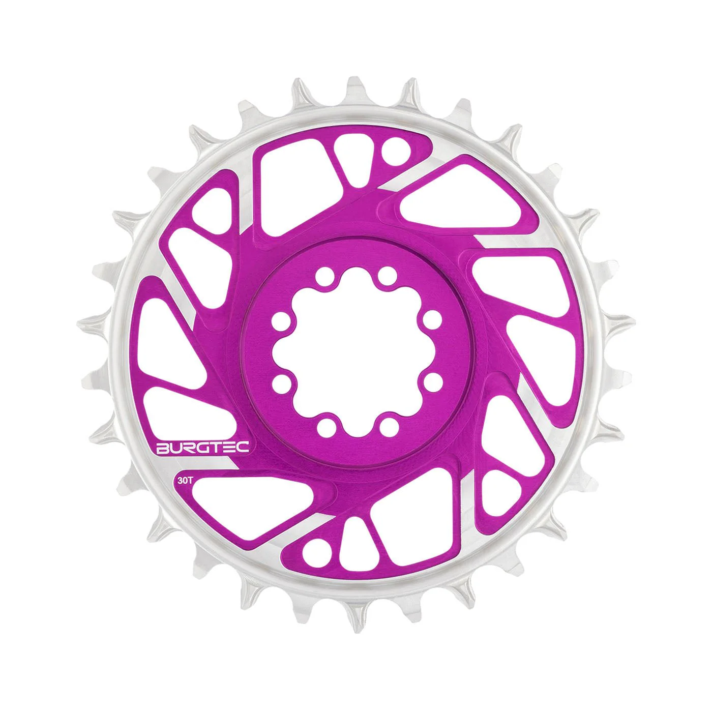 Burgtec T-Type Chainring - 30t - SRAM 8-Bolt - Purple