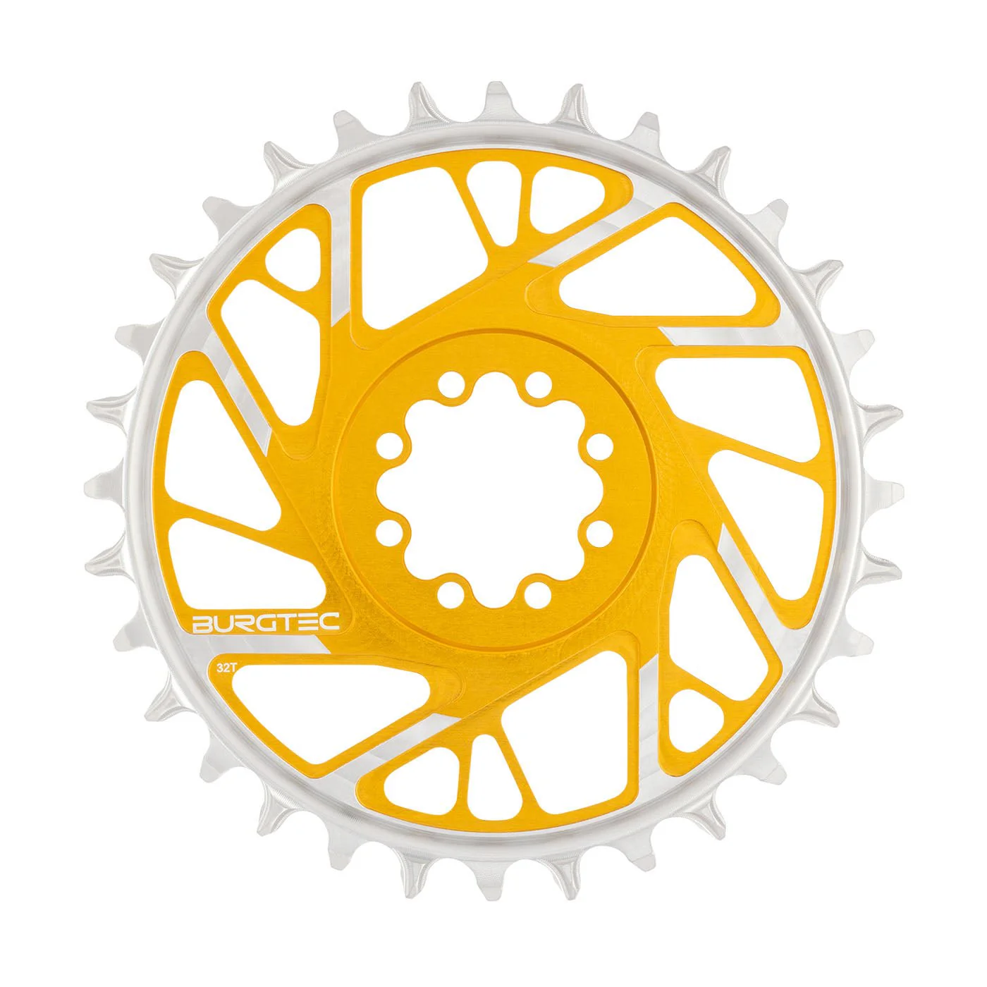Burgtec T-Type Chainring - 32t - SRAM 8-Bolt - Gold