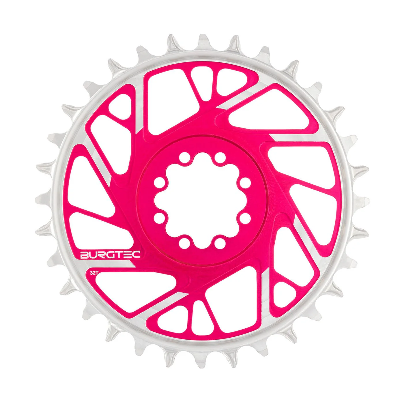 Burgtec T-Type Chainring - 32t - SRAM 8-Bolt - Pink