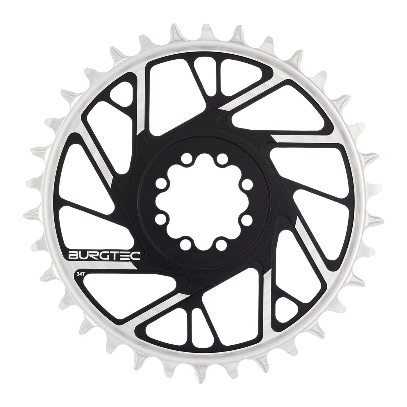 Burgtec T-Type Chainring - 34t - SRAM 8-Bolt - Black