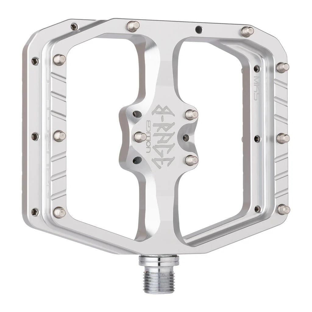 Burgtec Penthouse Flat MK5 B-Rage Edition Pedals - Silver - Image 2