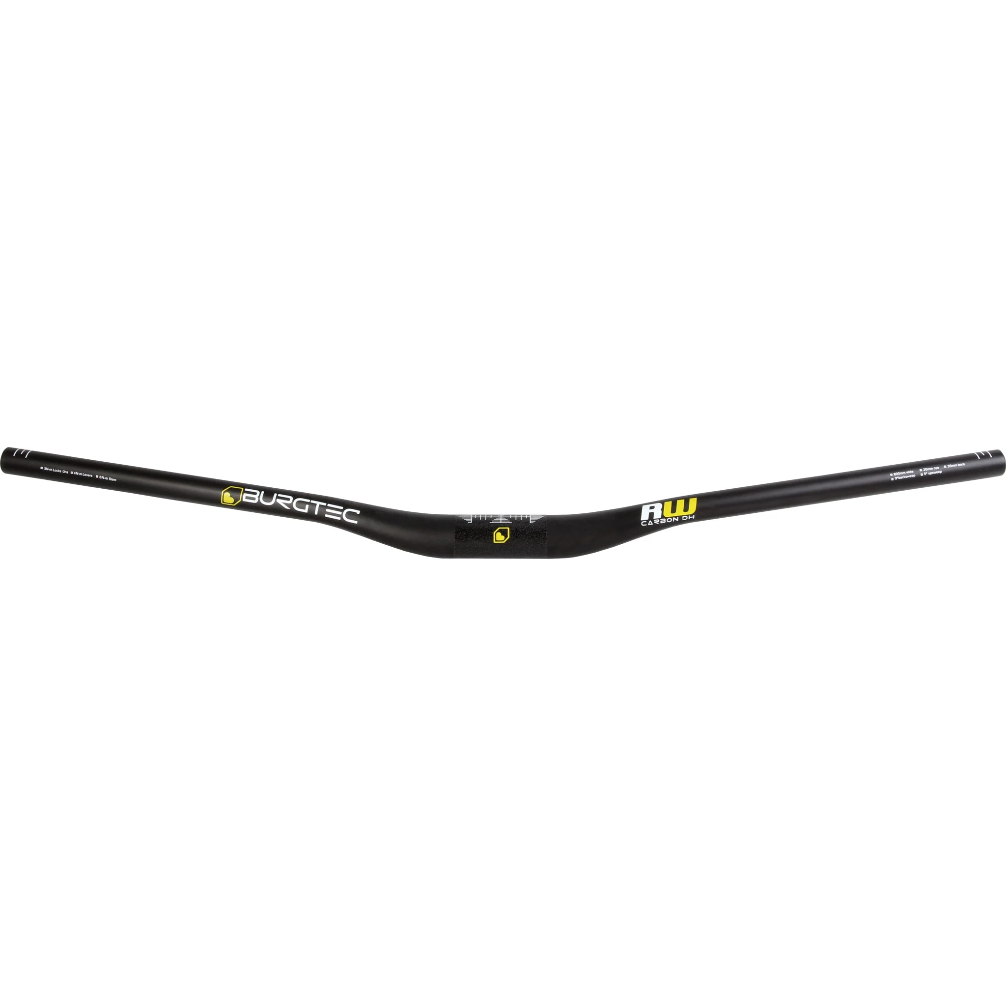 Burgtec Ride Wide Carbon DH Riser Bar - 35mm Diameter - 20mm Rise - 800mm Wide - Black