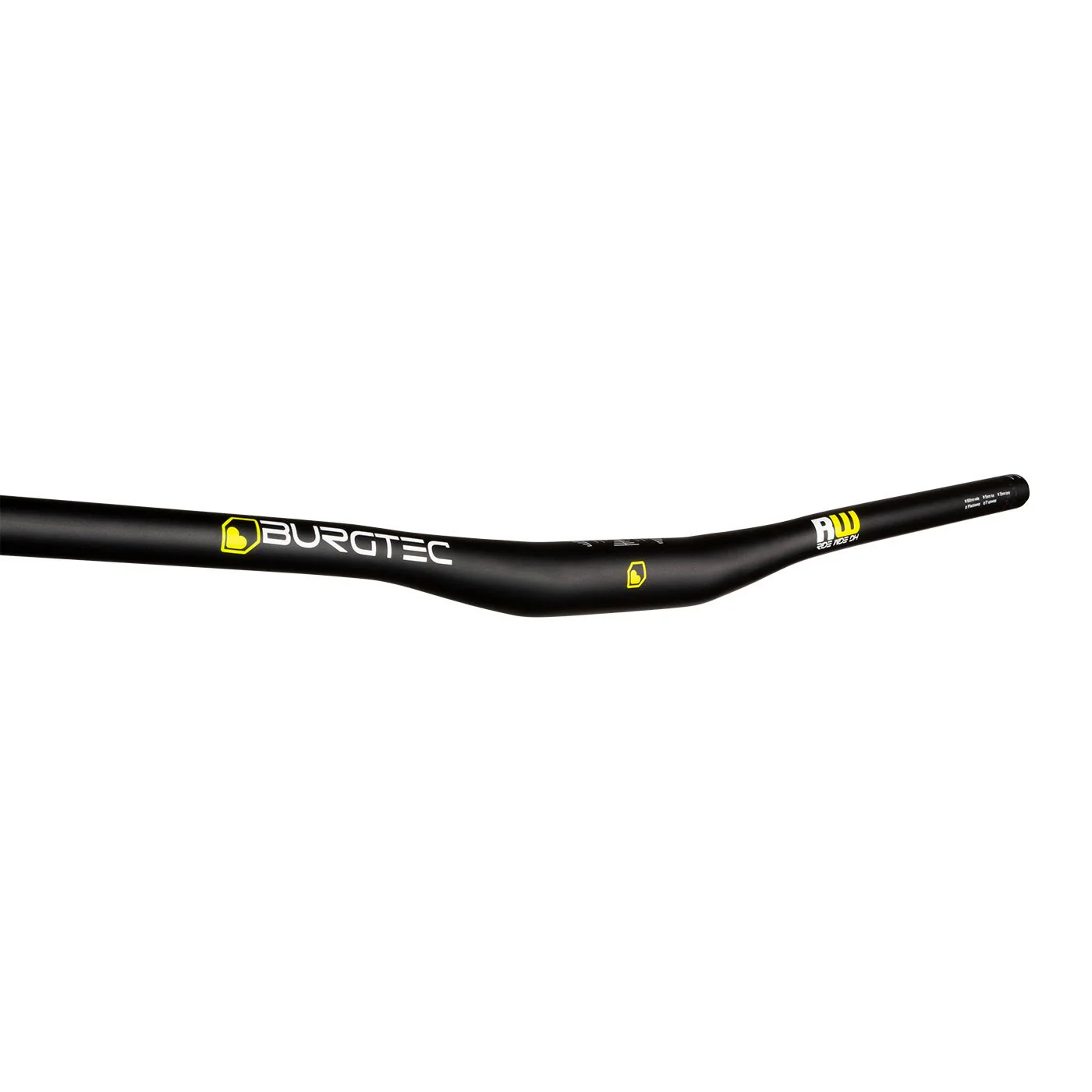 Burgtec Ride Wide DH Riser Bar 35mm Diameter - 15mm Rise - 800mm Wide - Black