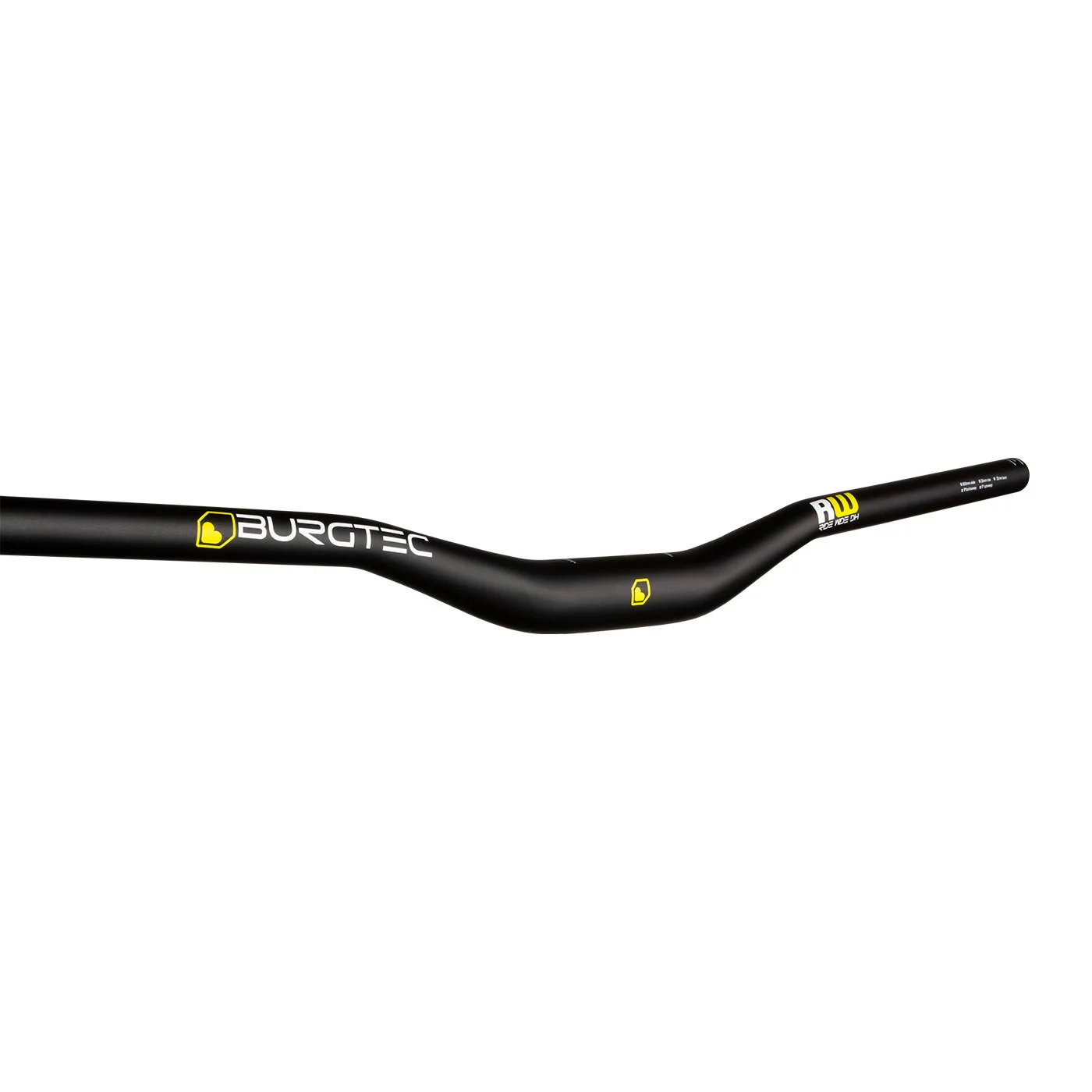Burgtec Ride Wide DH Riser Bar 35mm Diameter - 30mm Rise - 800mm Wide - Black