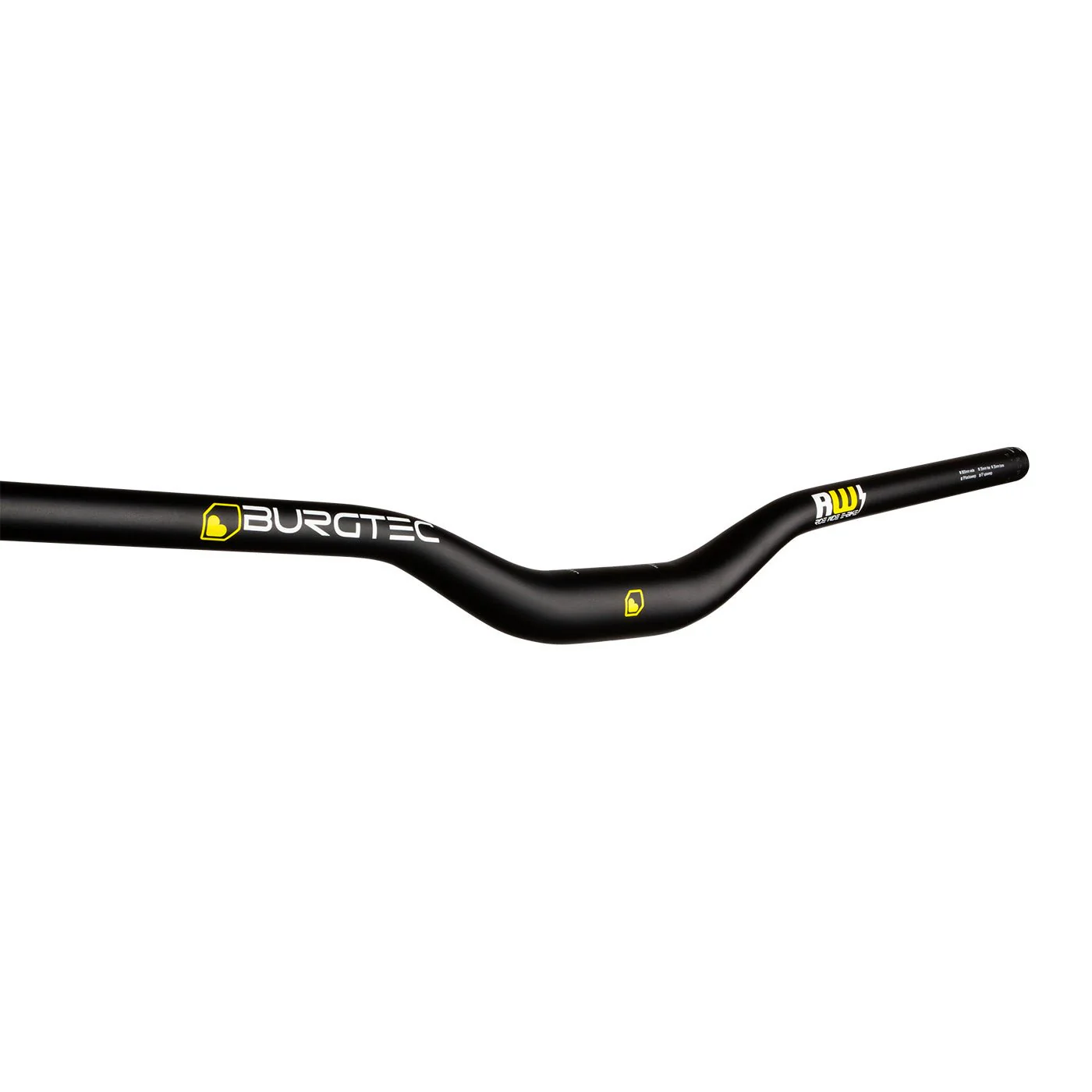 Burgtec Ride Wide E-Bike Riser Bar - 35mm Diameter - 35mm Rise - 800mm Wide - Black