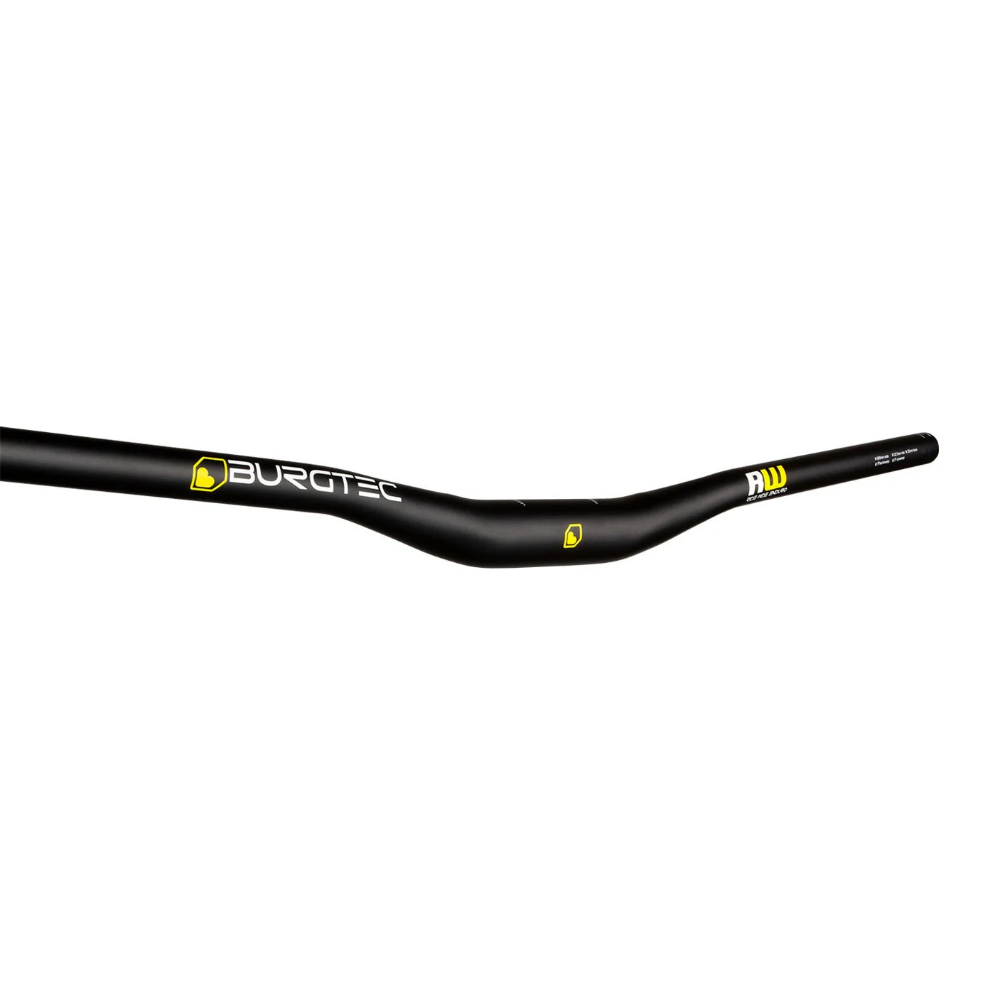 Burgtec Ride Wide Enduro Riser Bar - 35mm Diameter - 22.5mm Rise - 800mm Wide - Black
