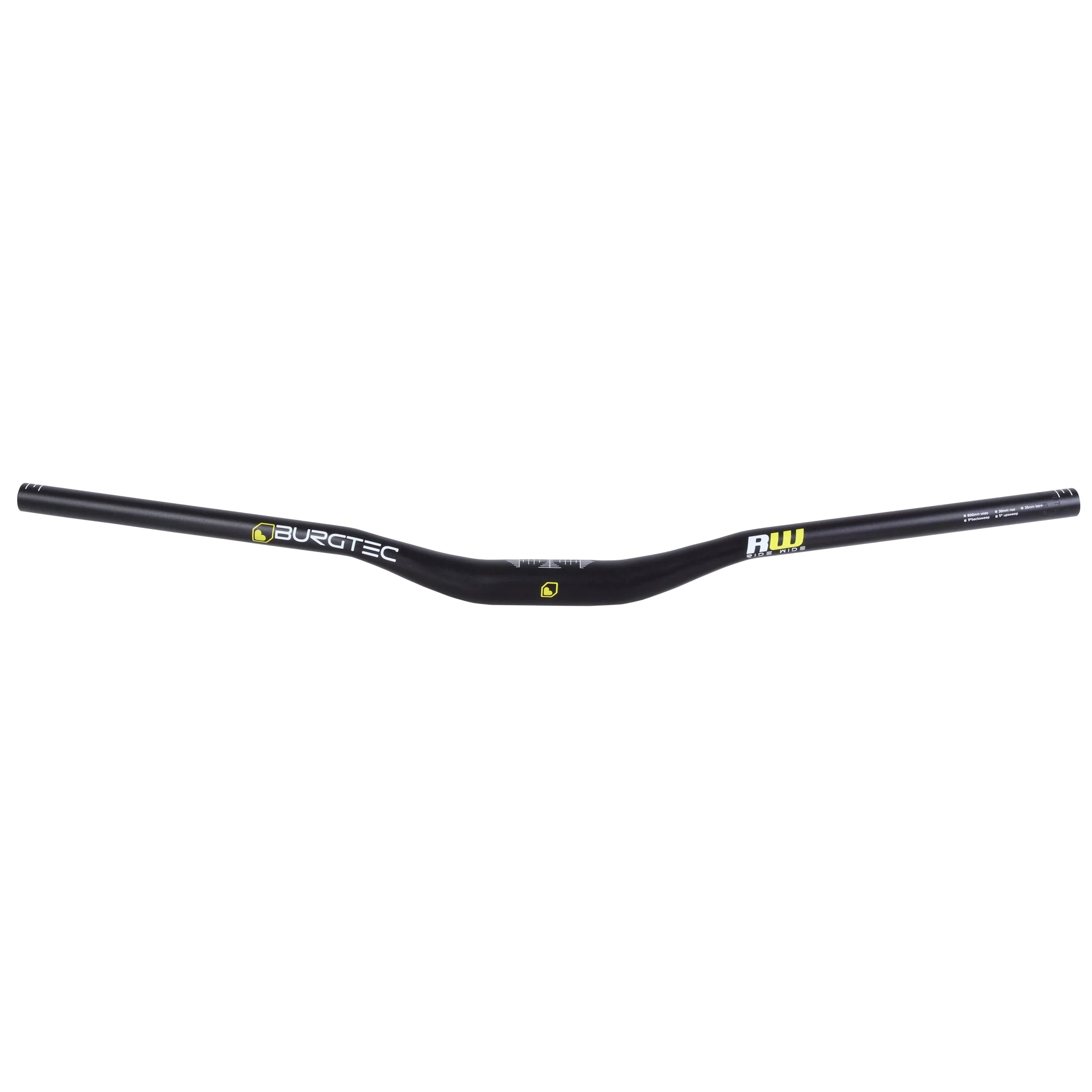 Burgtec Ride Wide Enduro Riser Bar - 35mm Diameter - 30mm Rise - 800mm Wide - Black