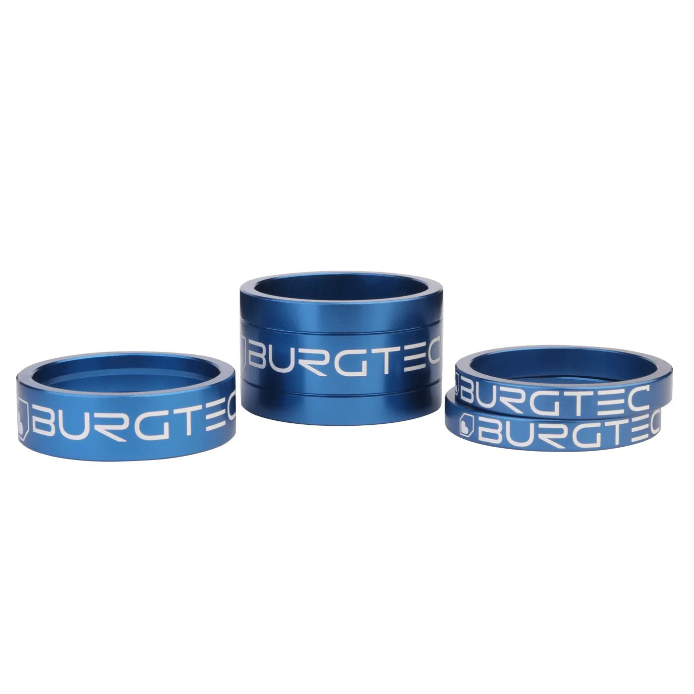 Burgtec Stem Spacer Kit - Deep Blue - Set of 4