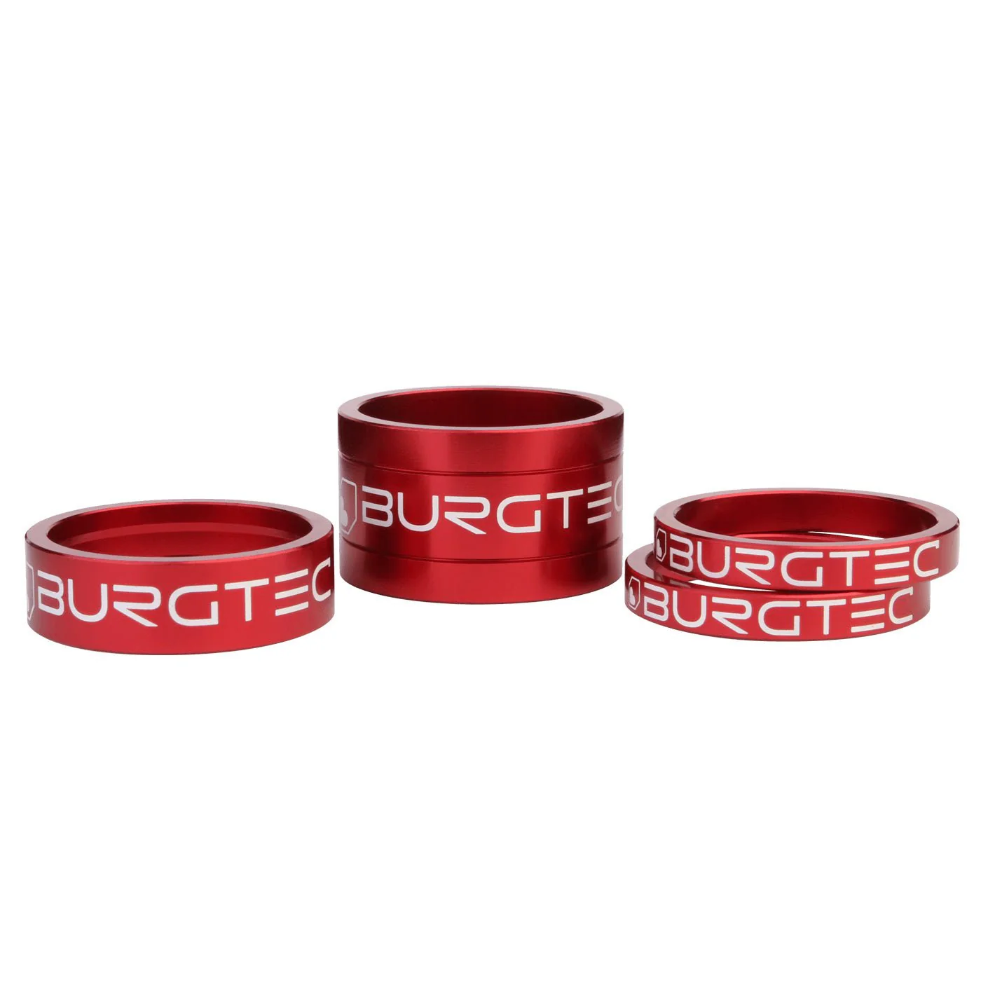 Burgtec Stem Spacer Kit - Race Red - Set of 4