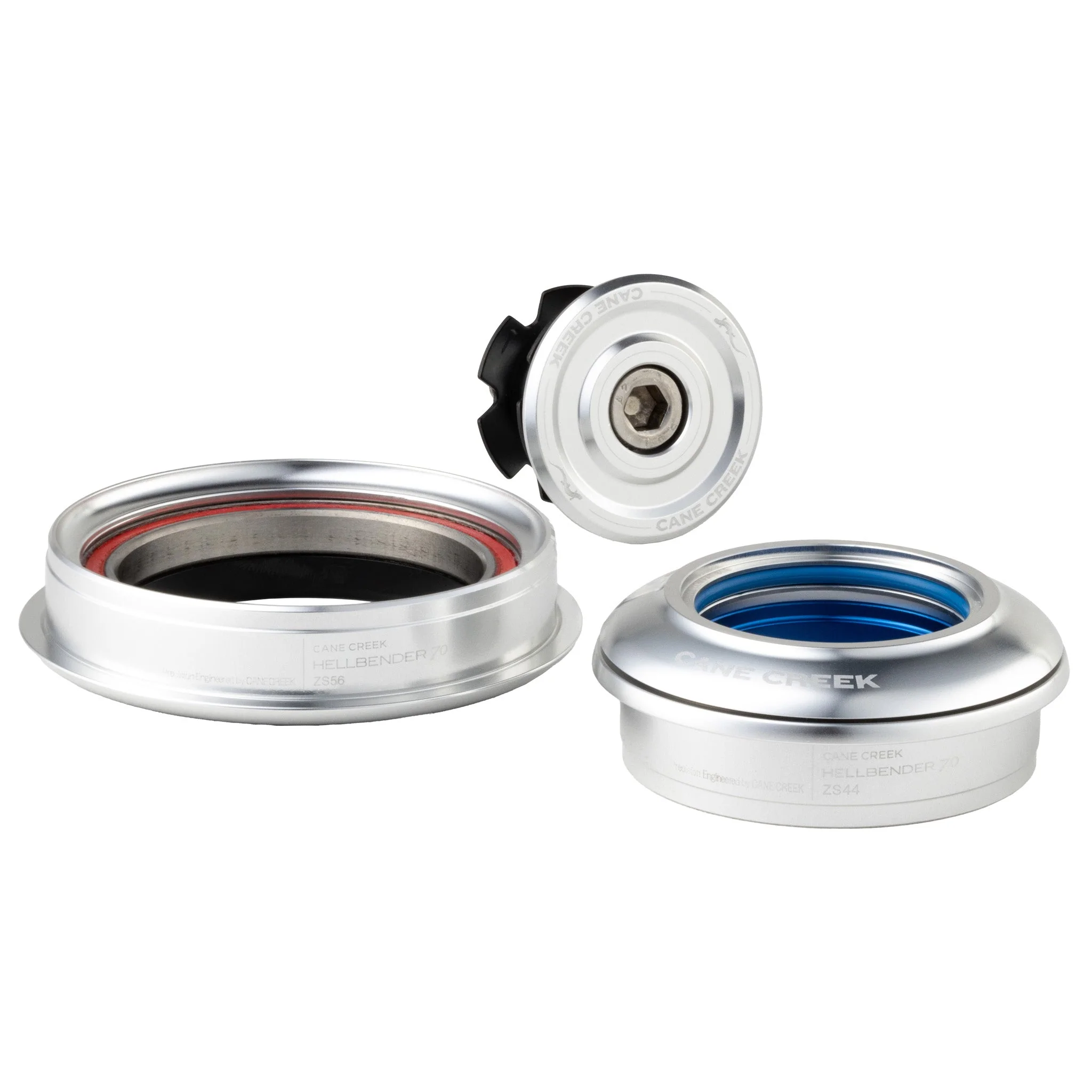 Cane Creek Hellbender 70-Series Headset - ZS44/28.6|ZS56/40 - Silver