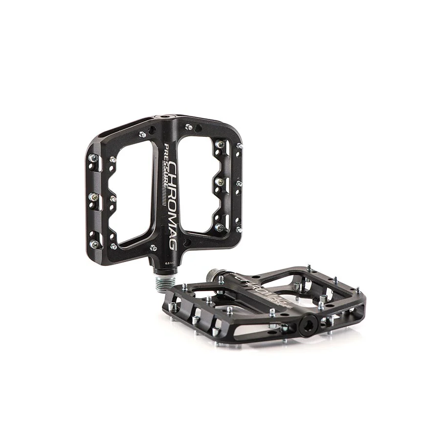 Chromag Pressure Platform Pedals Body: Aluminum Spindle: Steel 9/16 Black