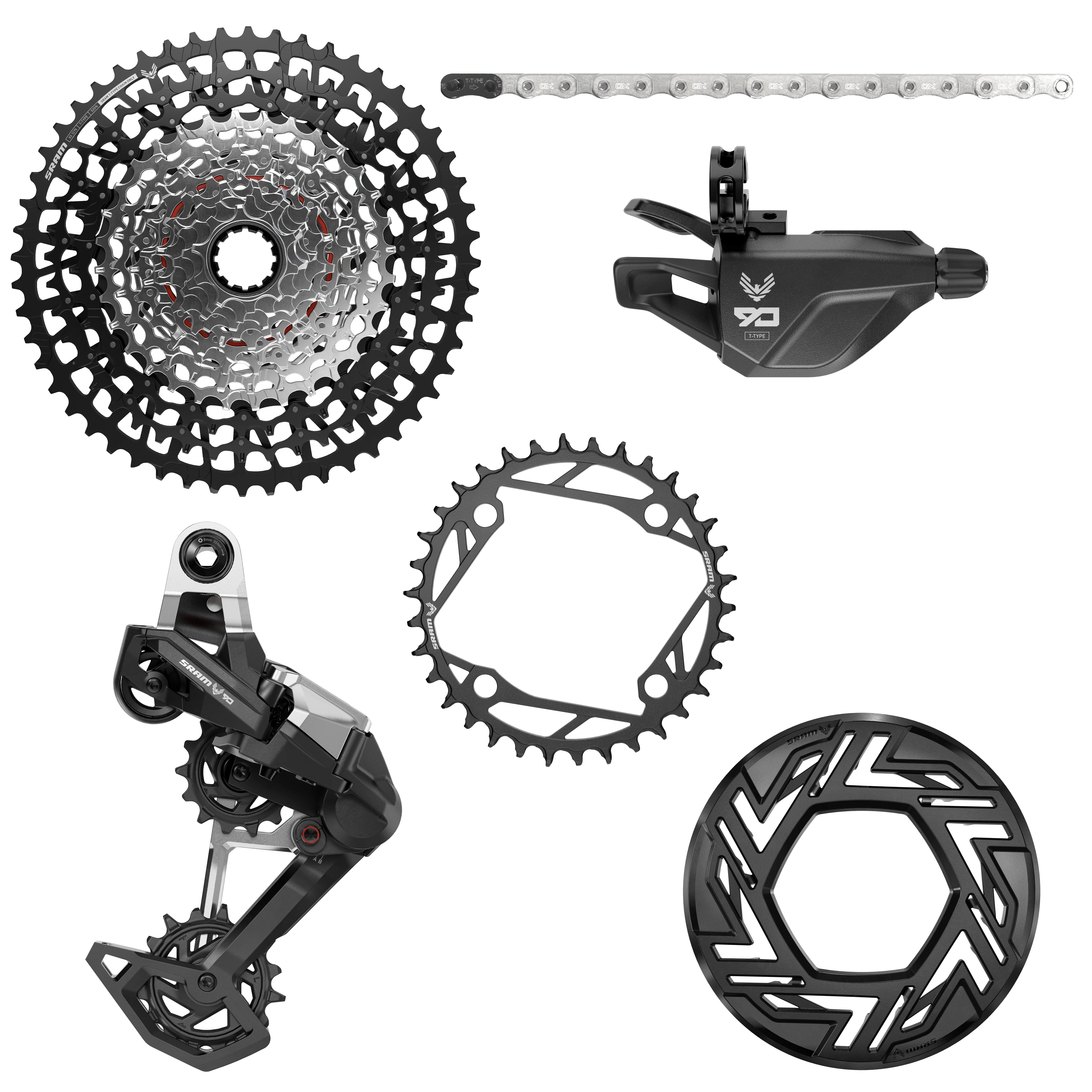 SRAM Eagle 90 T-Type Transmission Groupset - eMTB 104 BCD