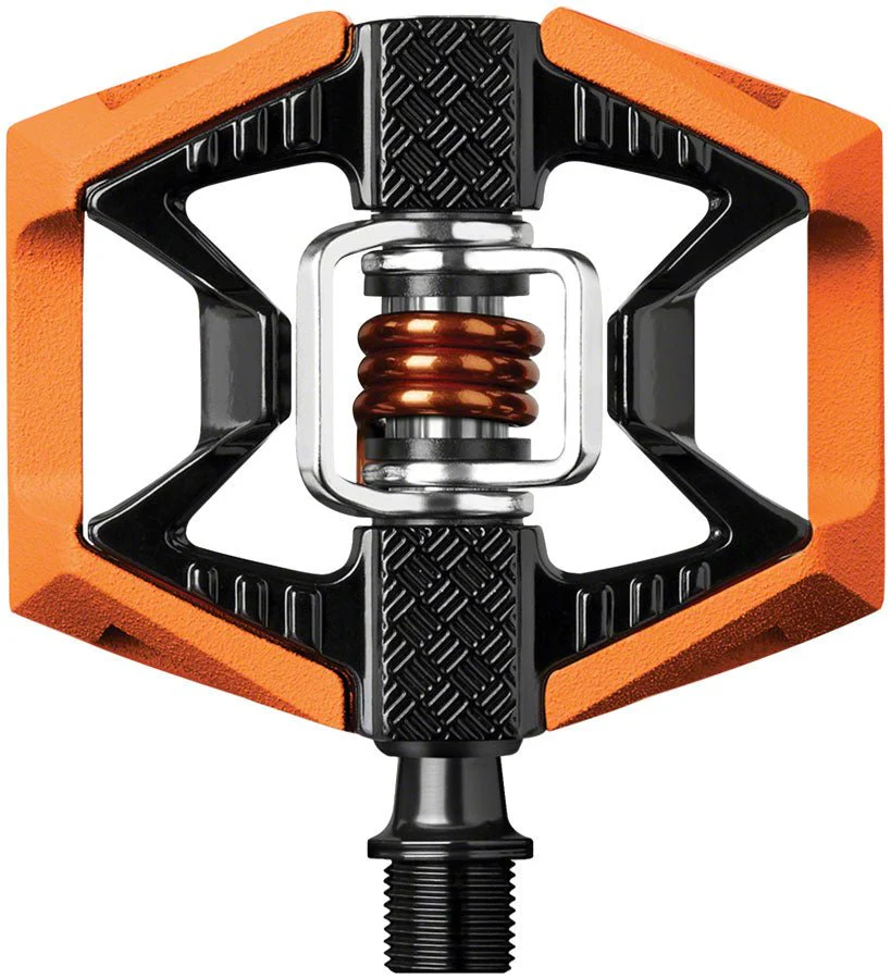 Crank Brothers Double Shot 2 Pedals - Single Side Clipless - Orange/Black - Image 2