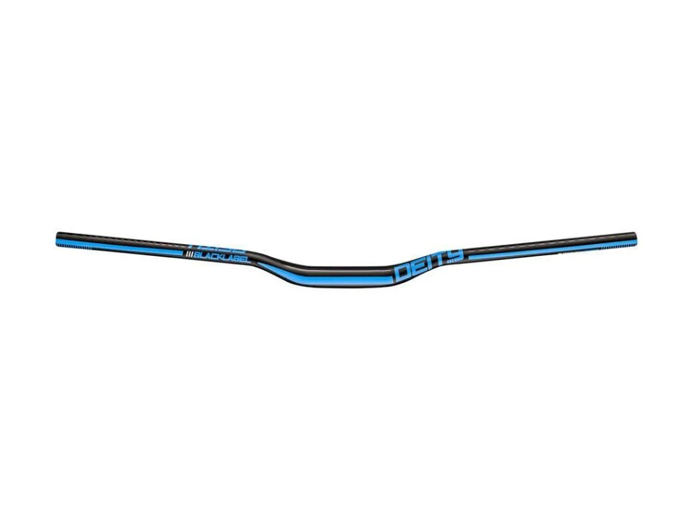 Deity Blacklabel 800 Handlebar - 25mm Rise - 800mm Width - 31.8mm Clamp - Black w/ Blue