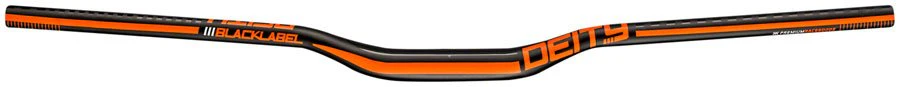 Deity Blacklabel 800 Handlebar - 25mm Rise - 800mm Width - 31.8mm Clamp - Black w/ Orange
