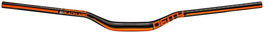 Deity Blacklabel 800 Handlebar - 38mm Rise - 800mm Width - 31.8mm Clamp - Black w/ Orange