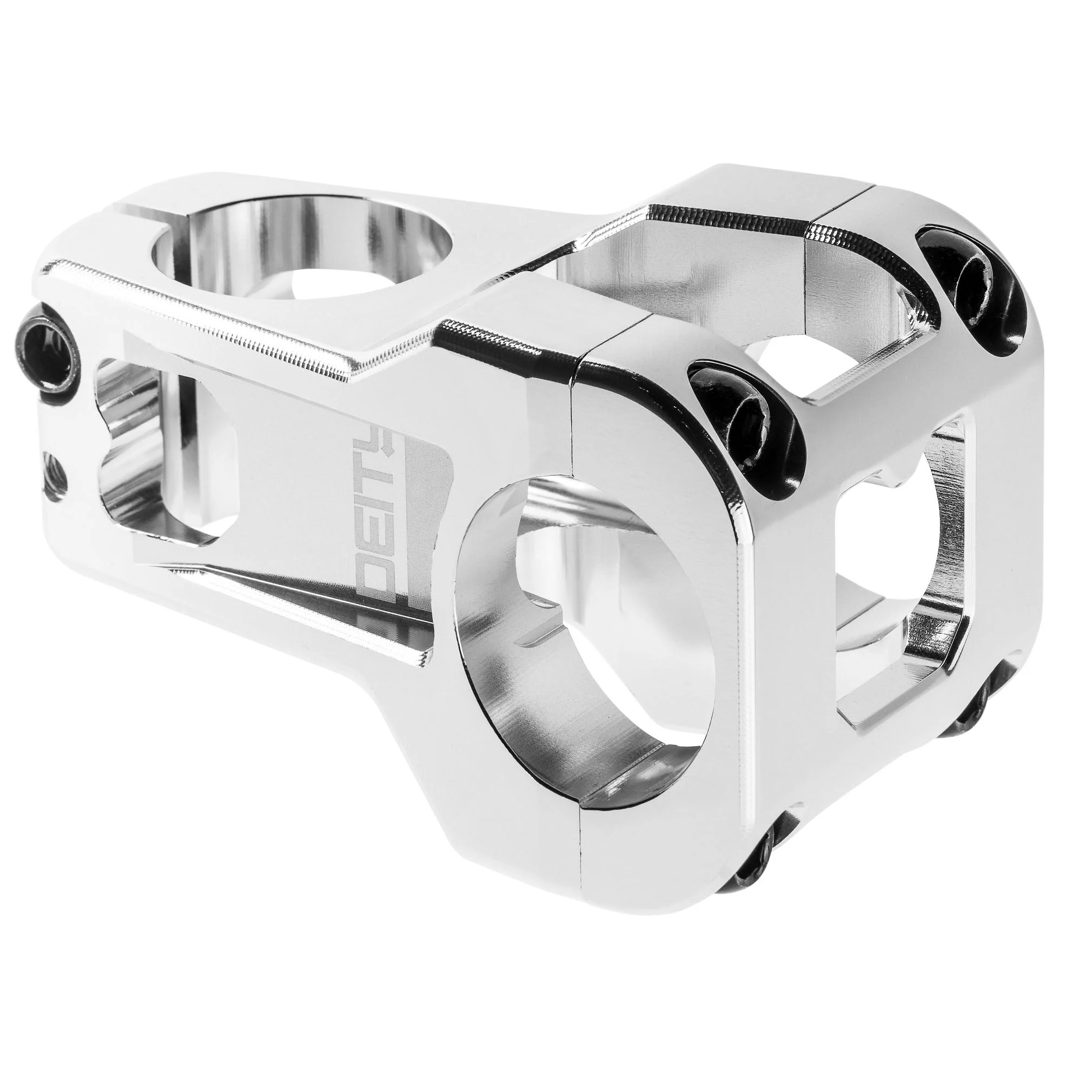 Deity Cavity Stem - 50mm Length - 31.8mm Clamp - Polished Silver
