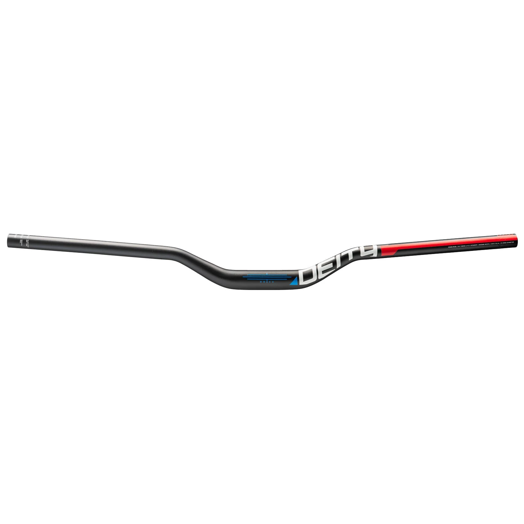 Deity CZ40 Handlebar - 40mm Rise - 800mm Width - 31.8mm Clamp - Red/White/Blue