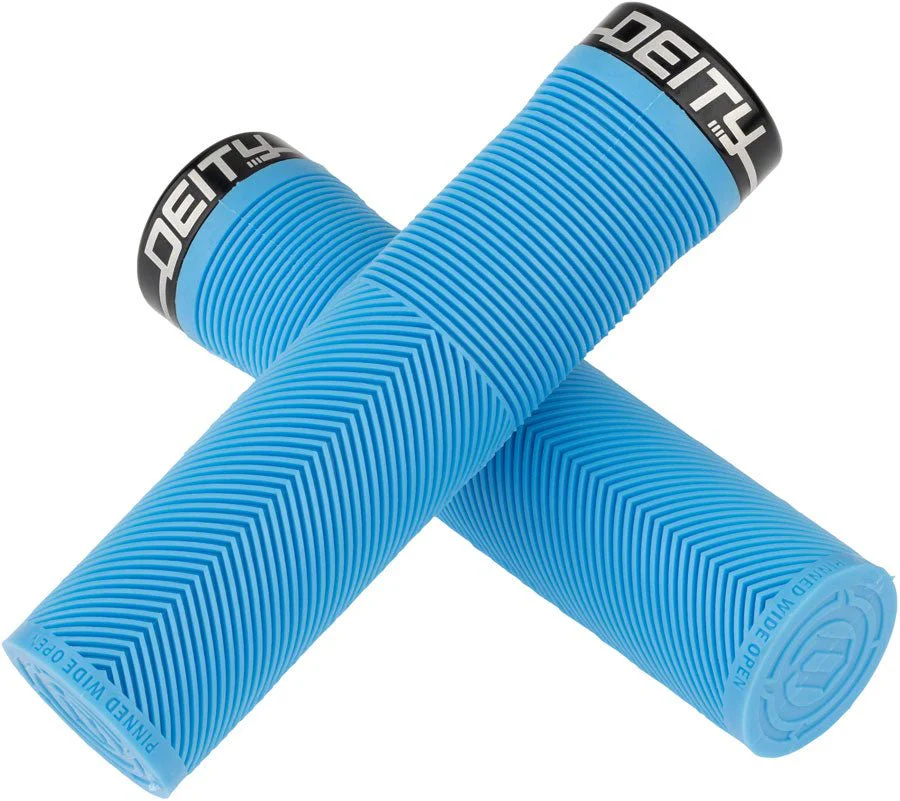 DEITY Knuckleduster Grips - Blue Lock-On