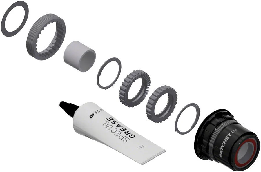 DT Swiss Ratchet LN Freehub Body Upgrade Kit - Aluminum Body - SRAM XD - 36T