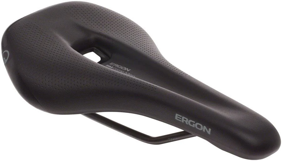 Ergon SM Comp Men's Saddle - Steel Rails - Stealth Black - Medium/Large