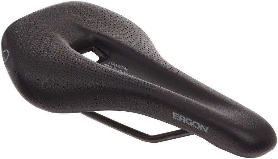 Ergon SM Comp Men's Saddle - Steel Rails - Stealth Black - Small/Medium