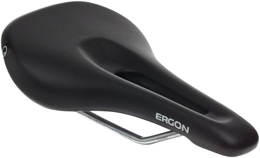Ergon SM Women's Saddle - Chromoly Rails - Black - Small/Medium