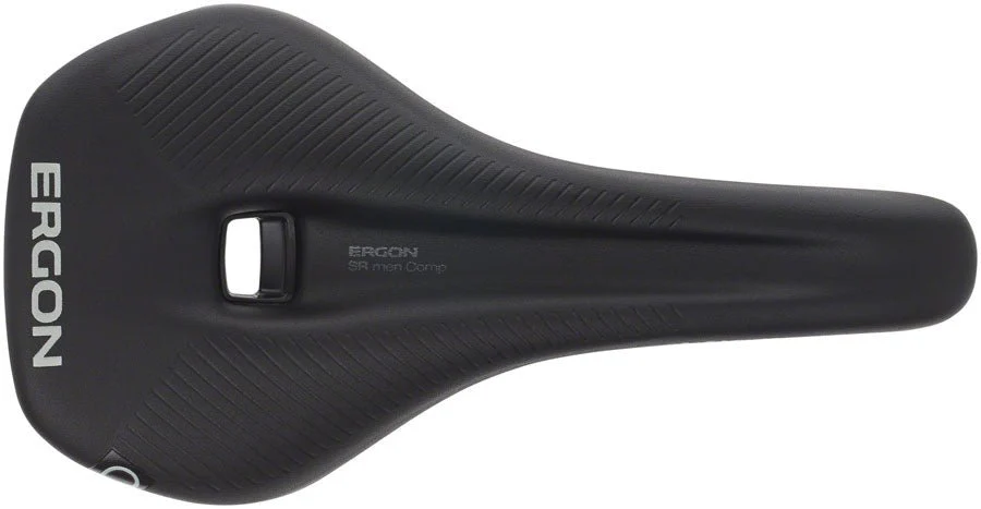 Ergon SR Comp Men's Saddle - Titanium Rails - Black - Small/Medium - Image 2