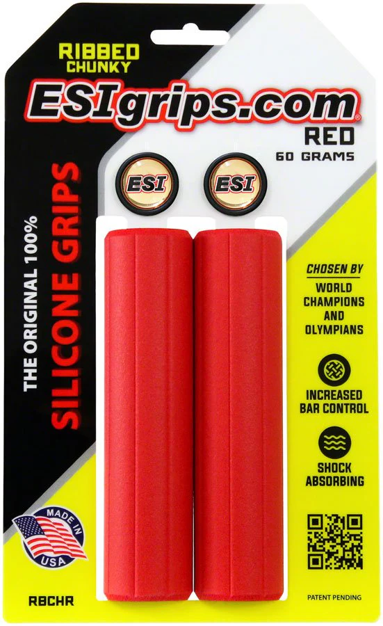 ESI Ribbed Chunky Grips - Red