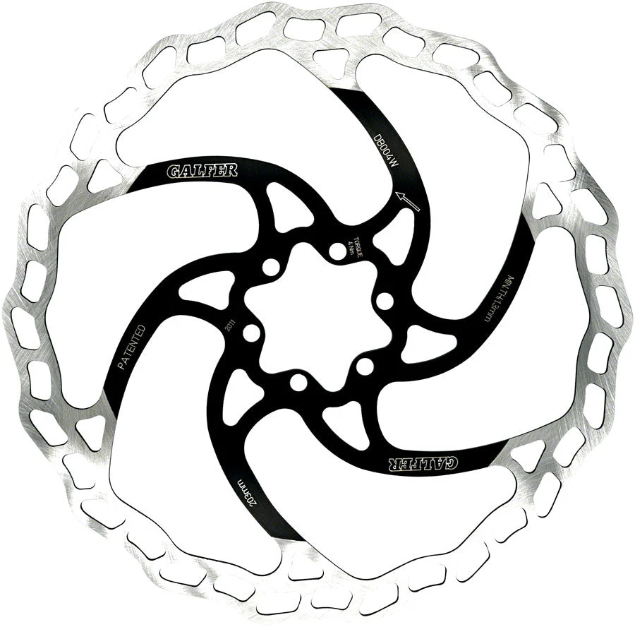 Galfer MTB Rotor - 203mm - 6-Bolt - 1.8mm