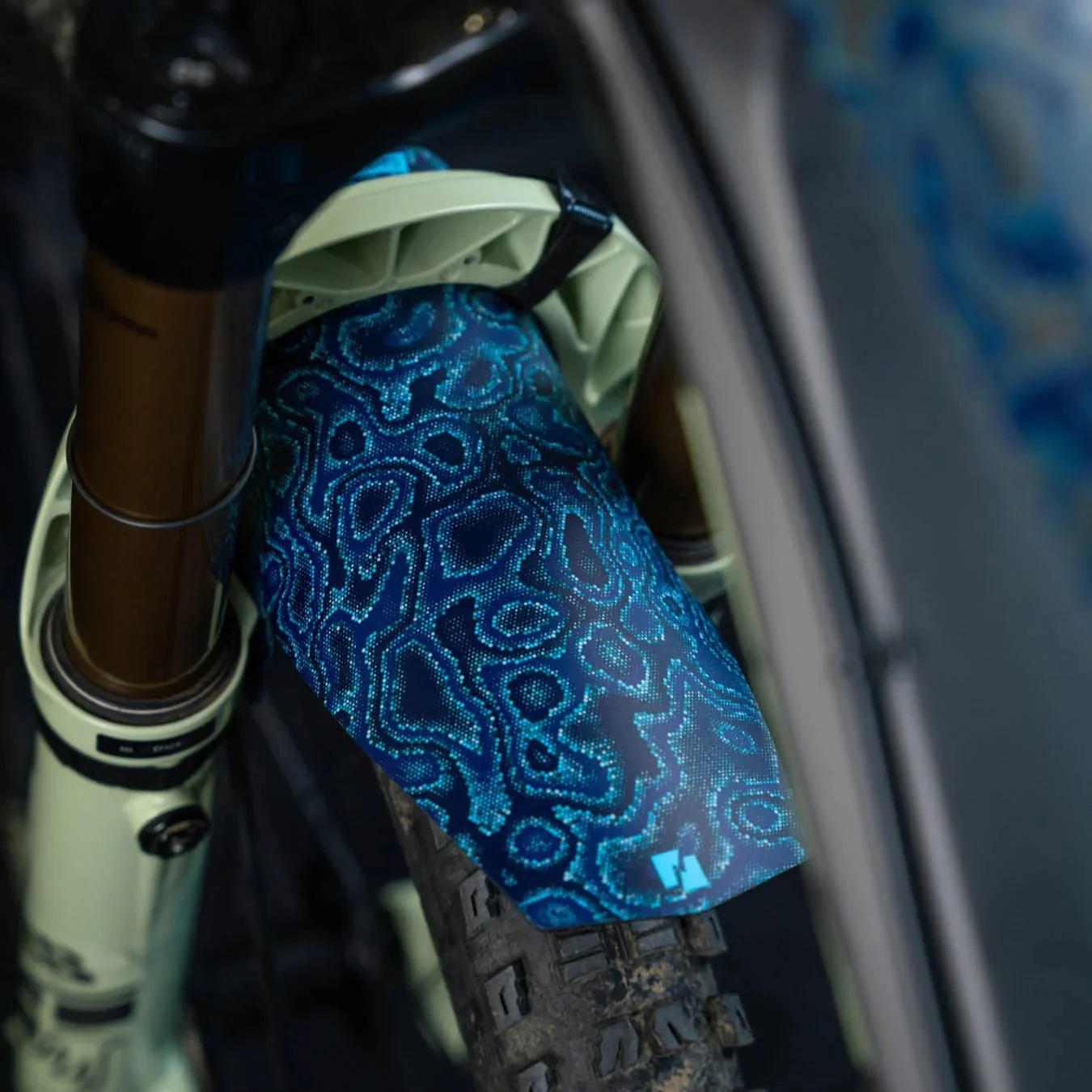 Ground Keeper Snake Charmer Mini Fender - Blue - Matte - Image 2