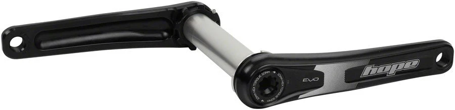 Hope Evo Fat Bike Crankset - 170mm Direct Mount 30mm Spindle For 170/177mm Rear Spacing BLK