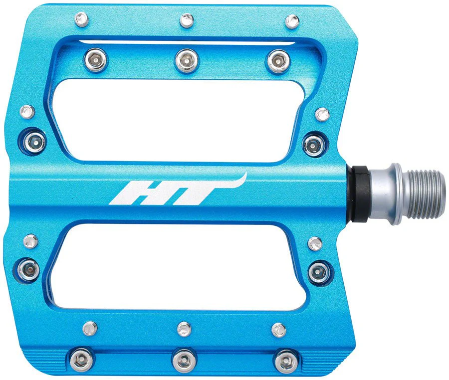 HT Components AN14A Nano Platform Pedals - Body: Aluminum - Spindle: Cr-Mo - Blue