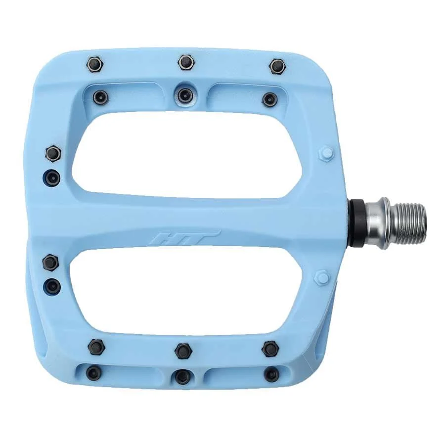 HT Components PA03A Nano P Platform Pedals - Body: Nylon - Spindle: Cr-Mo - Blue