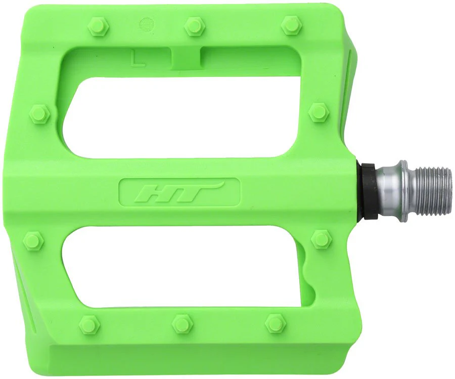 HT Components PA12 Pedals - Platform Composite 9/16" Green