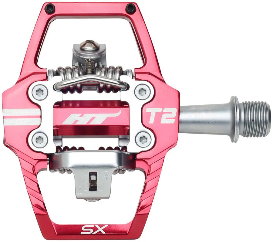 HT Components T2-SX Clipless Pedals - Red