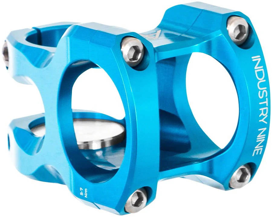 Industry Nine A318 Stem - 31.8mm Clamp - 40mm Length - Turquoise
