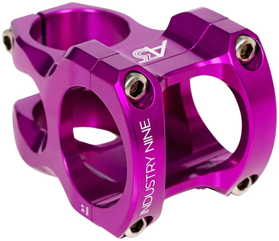 Industry Nine A318 Stem - 31.8mm Clamp - 50mm Length - Purple