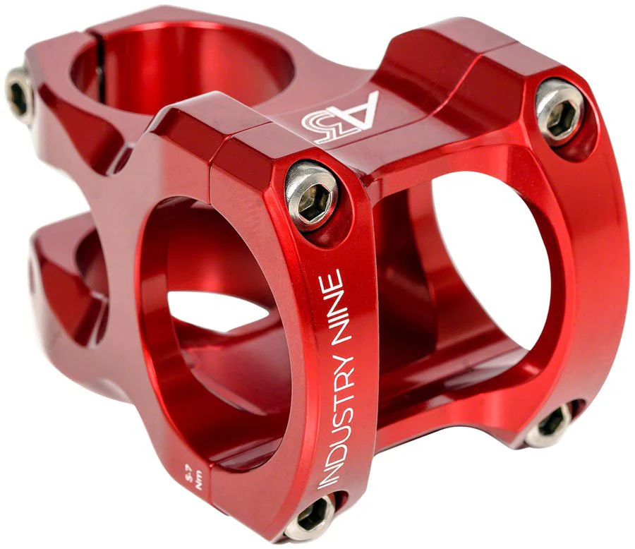 Industry Nine A318 Stem - 31.8mm Clamp - 50mm Length - Red