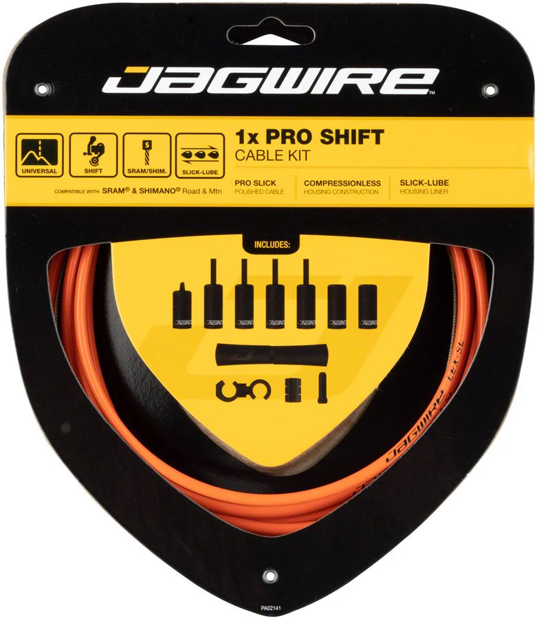 Jagwire 1x Pro Shift Cable Kit - Road/Mountain - SRAM/Shimano - Orange