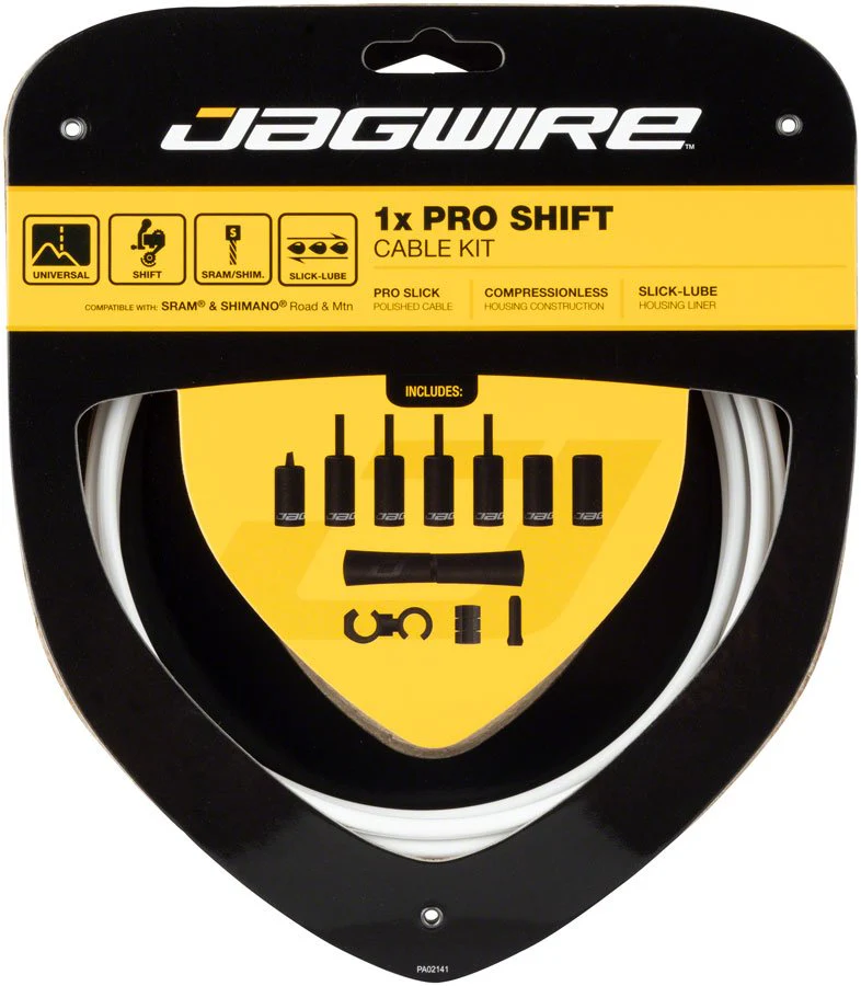 Jagwire 1x Pro Shift Cable Kit - Road/Mountain - SRAM/Shimano - White