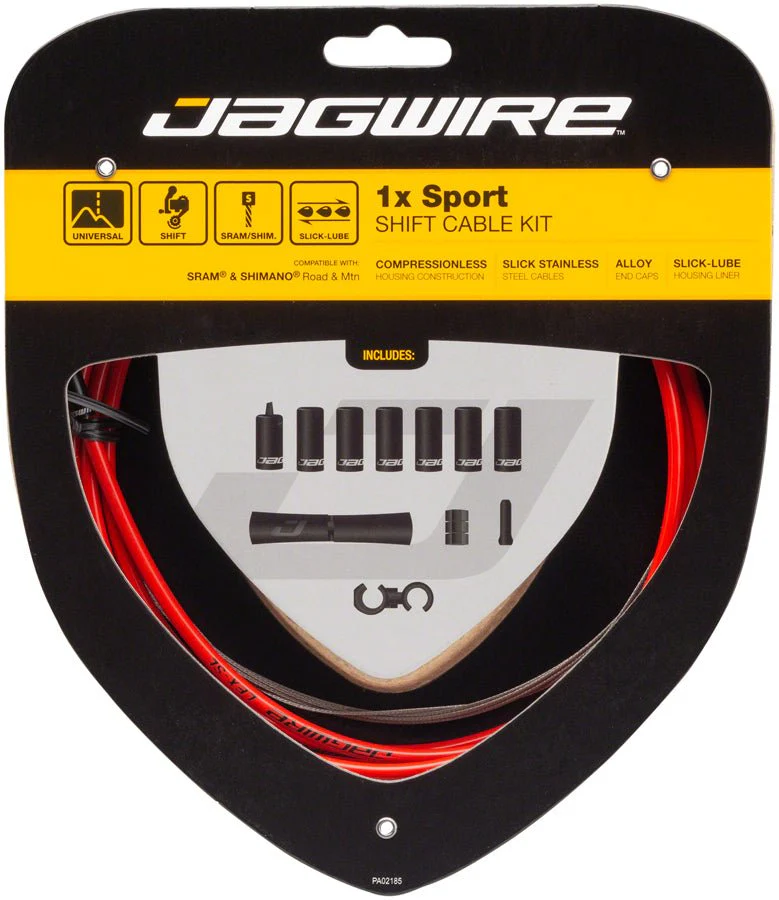Jagwire 1x Sport Shift Cable Kit - Road/Mountain - SRAM/Shimano - Red