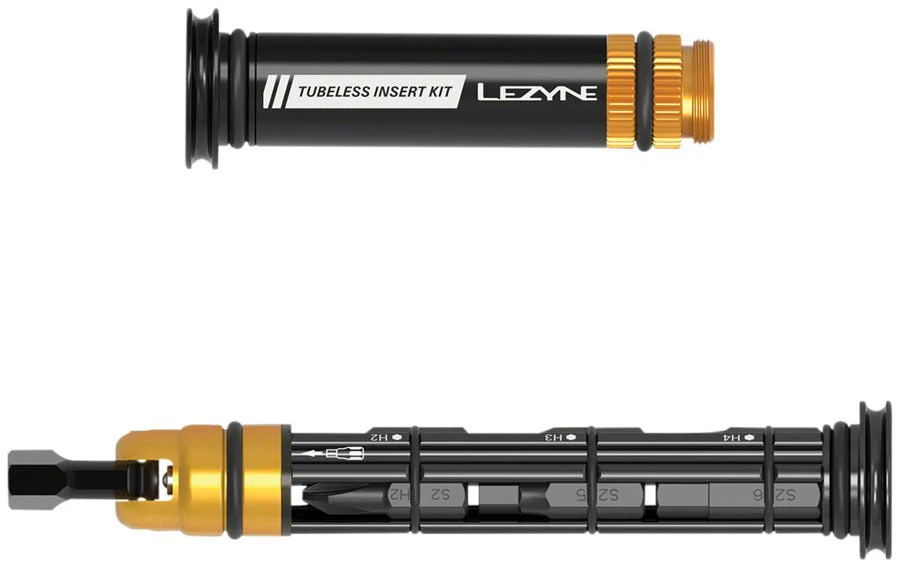 Lezyne Dual Insert Kit Bar-End Mount Multi Tool Tubeless Plug Tool BLK - Image 2