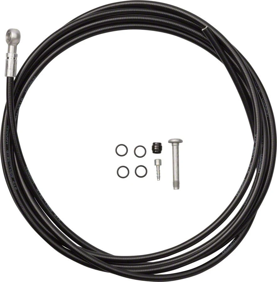 Magura Black Brake Hose 2500mm MT4/5/6/7/8 2500mm Pressed Banjo Fitting